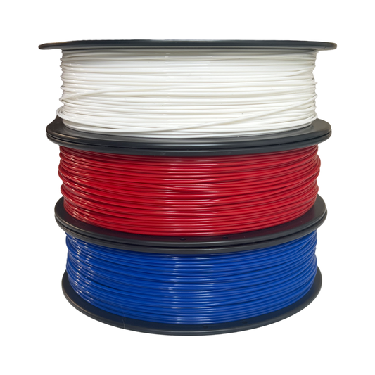 3 Rollen FC Bayern Edition Filament PLA+ 1,75mm rot/blau/weiß